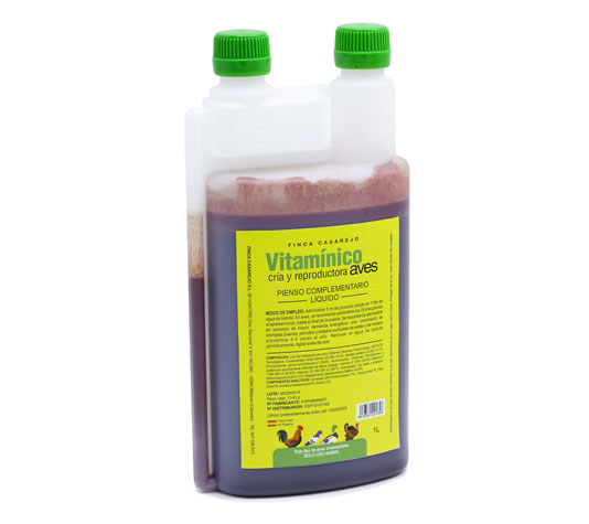 Suplemento vitamínico para a criação e reprodução de galinhas e outras aves 1 L - Recomendado para a reprodução e desenvolvimento de aves jovens