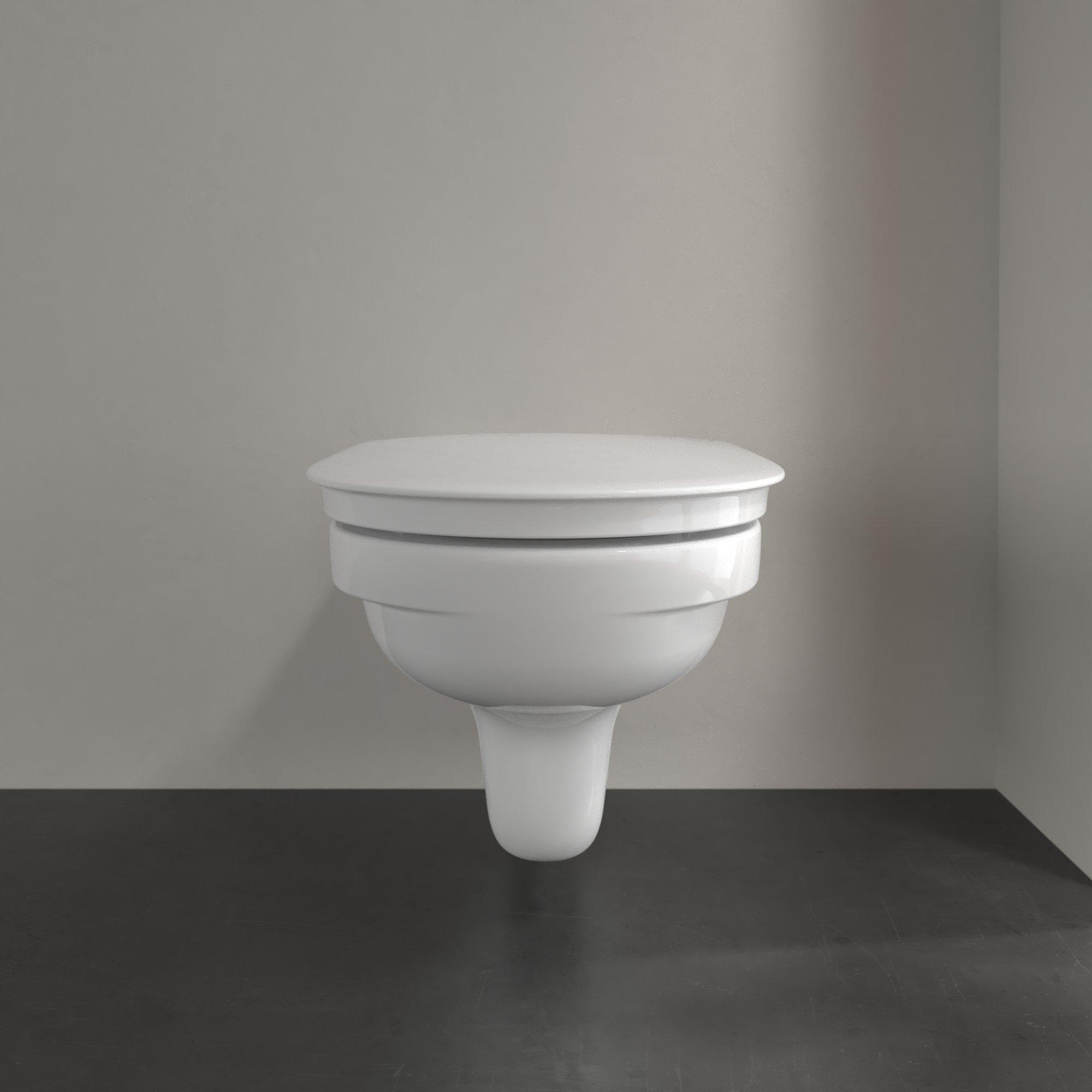Villeroy & Boch ViCare randloos toilet extra lang gebogen CeramicPlus wit glans