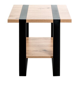 Beistelltisch 45x45x45 cm Asteiche-Dekor/schwarz