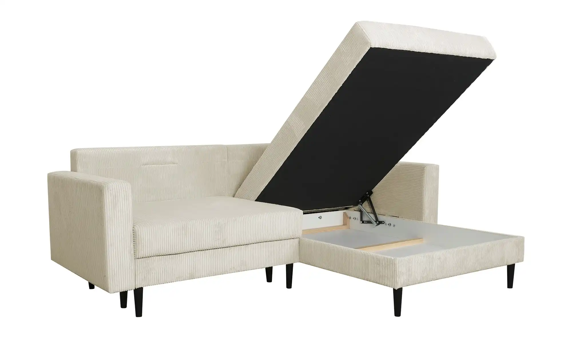 uno Ecksofa trendiger Cordstoff Livorno