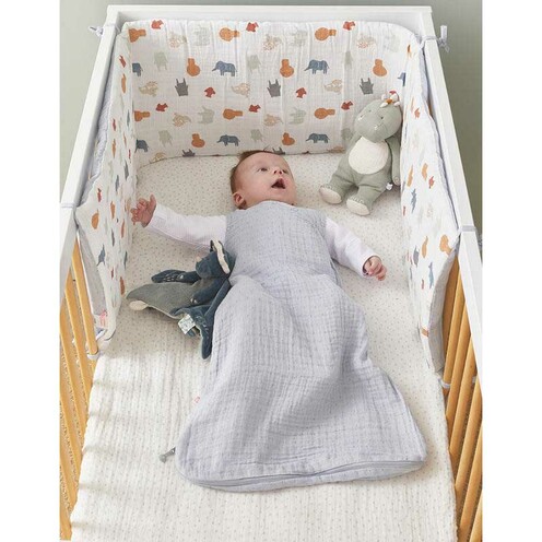 Gigoteuse 70cm Mix & Match Bleue SM coton bio - NOUKIE 'S