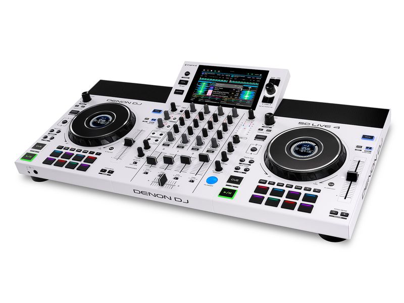Denon DJ DJ-Controller SC Live 4 Weiss 4-Deck Standalone DJ Controller mit WiFi