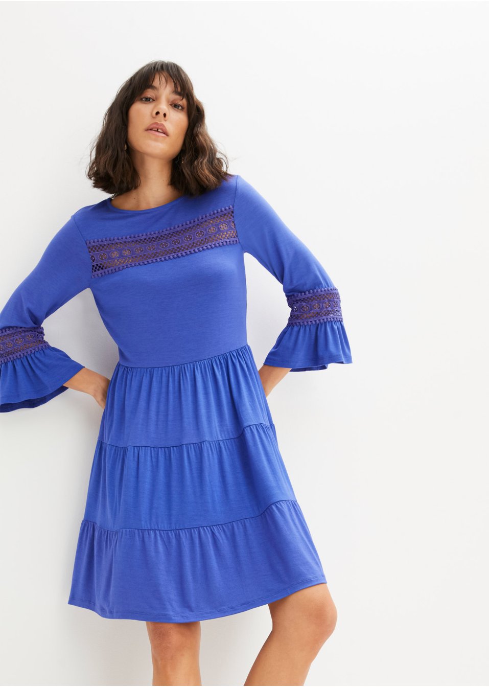 Robe-tunique avec dentelle en viscose