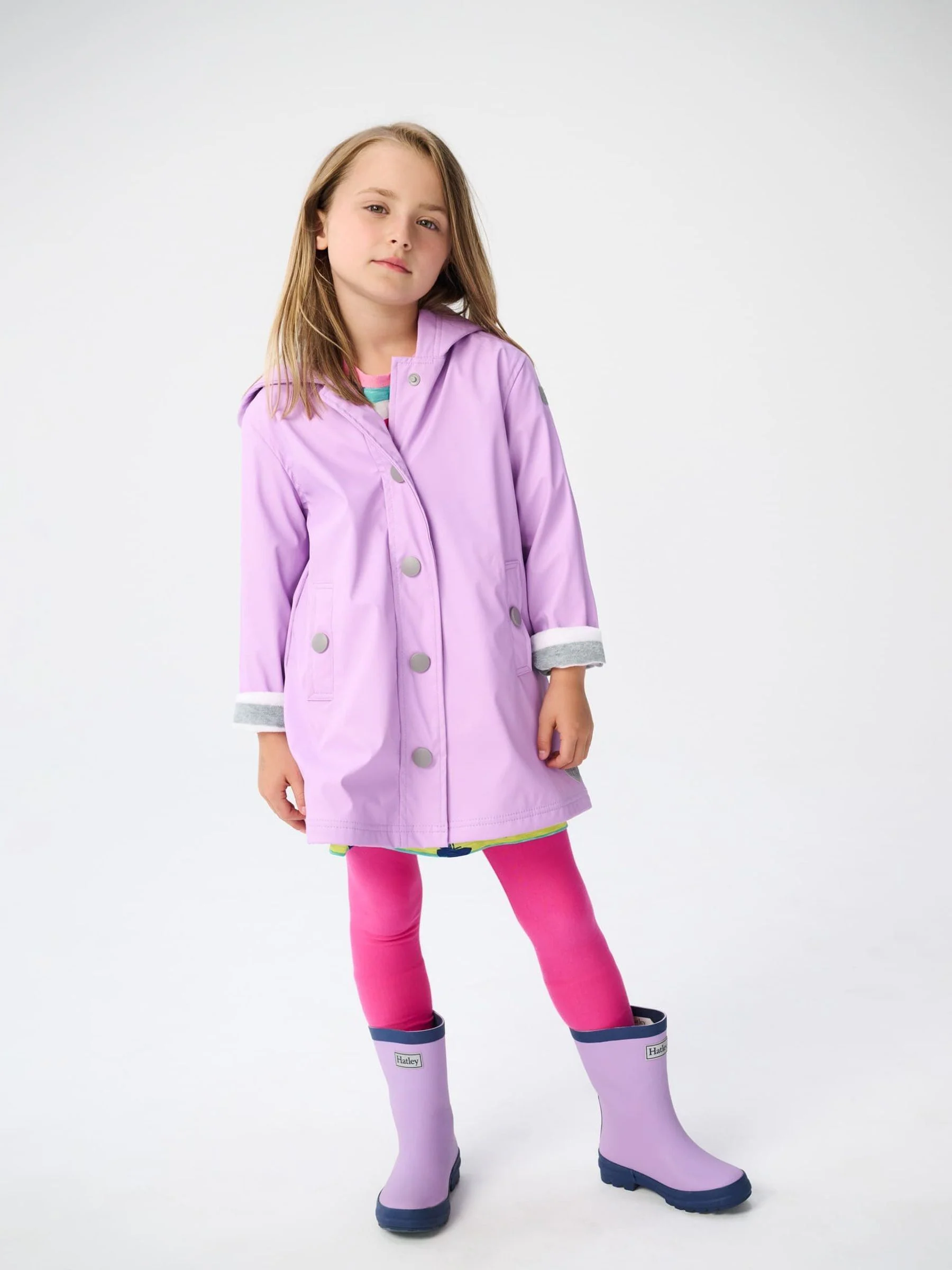 Hatley Purple Matte Waterproof Rain Boots