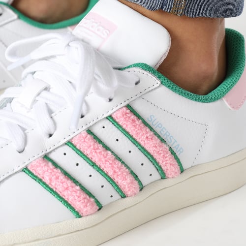 Baskets Femme Superstar IF7611 Cloud White Clear Pink Seco Green