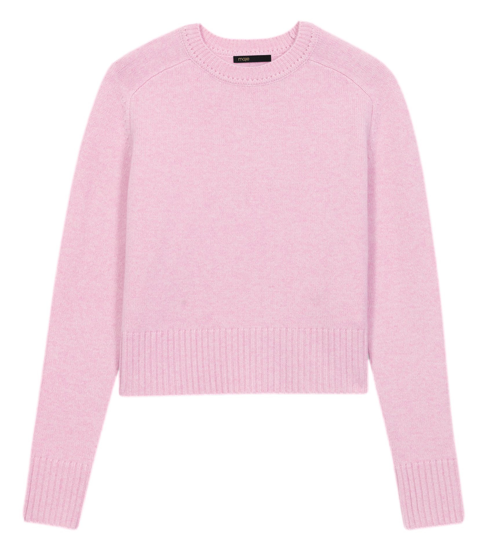 Pull col rond en cachemire mélangé | Rose