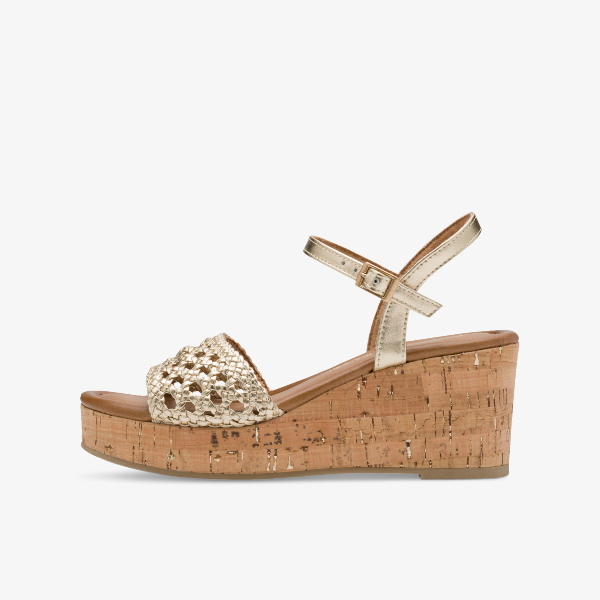 MARCO TOZZI Damen Keilsandalen gold