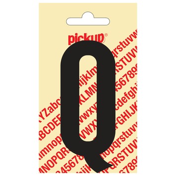 Pickup plakletter Q zwart mat 90 mm