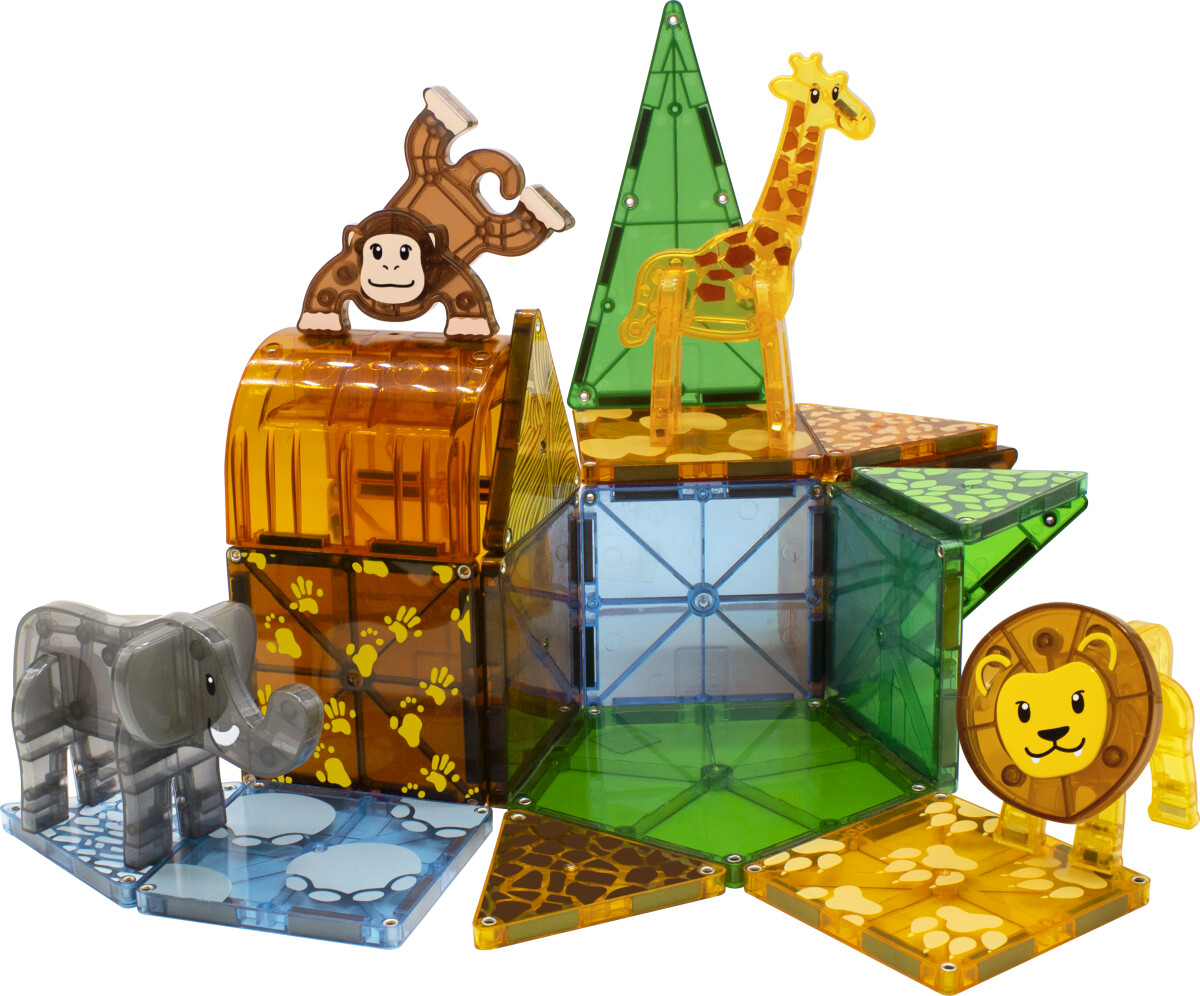 Magna-Tiles - Safari Dyr Magnetsæt - 25 Dele