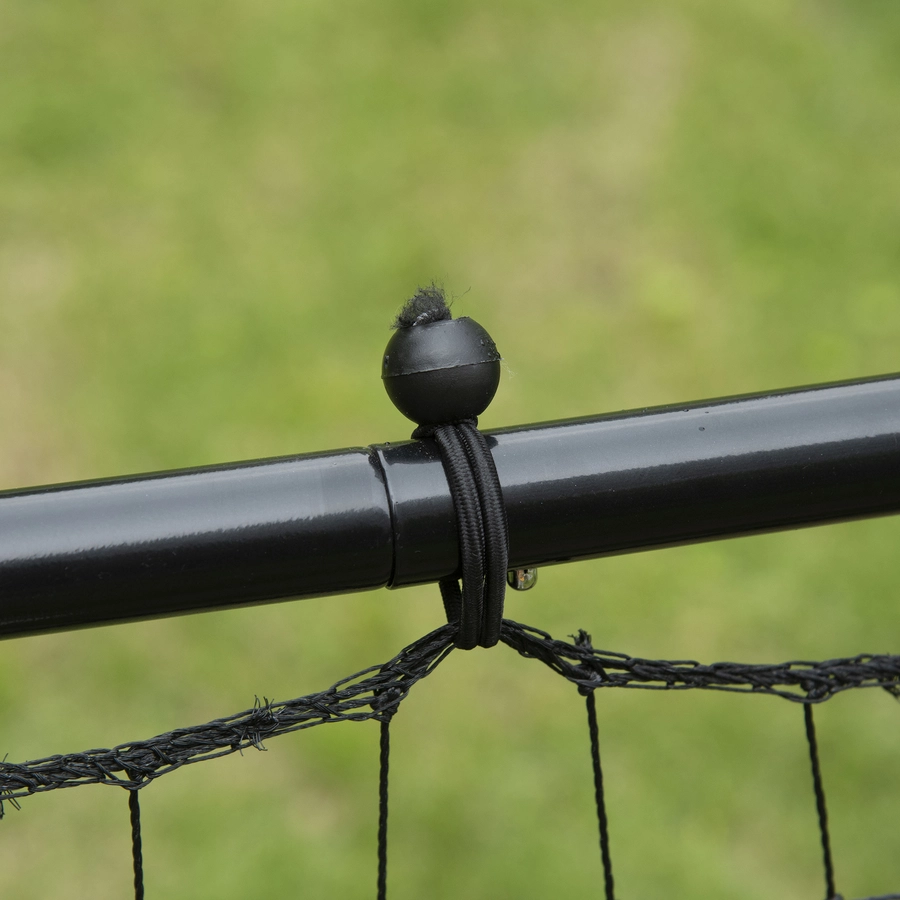 HOMCOM Fußball Rebounder mit verstellbaren Winkeln schwarz