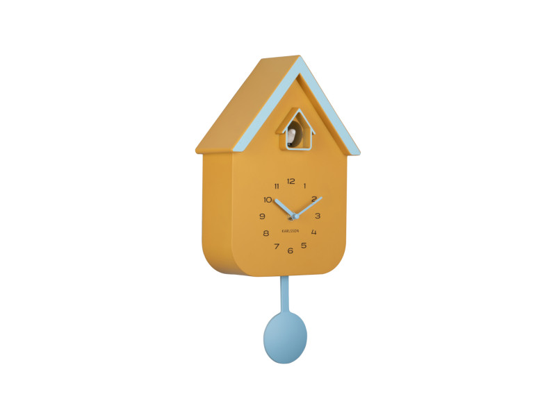 Wall Clock Dupla Color Cuckoo KA6081PU Soft purple & brilliant orange
