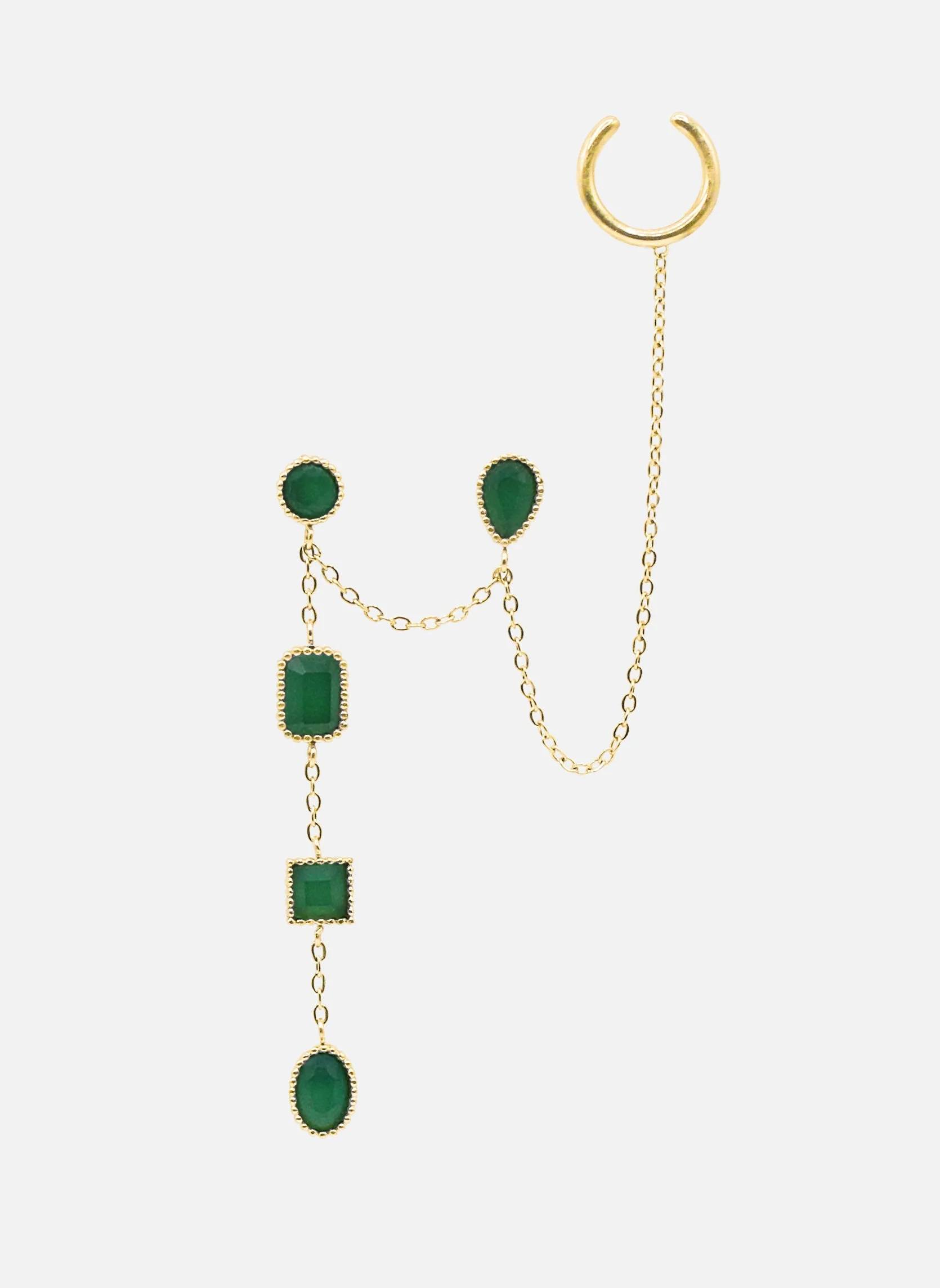 ZEPHYRA - Boucle d'oreille pendante zephyra | Vert