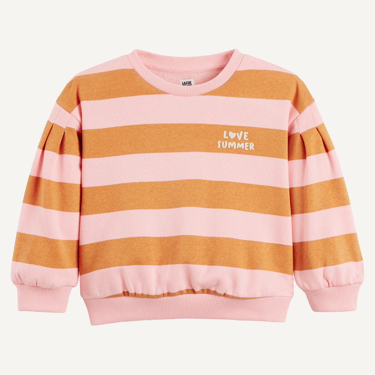 COLEÇÕES LA REDOUTE<br>Suéter de gola redonda estampado, em fleece?