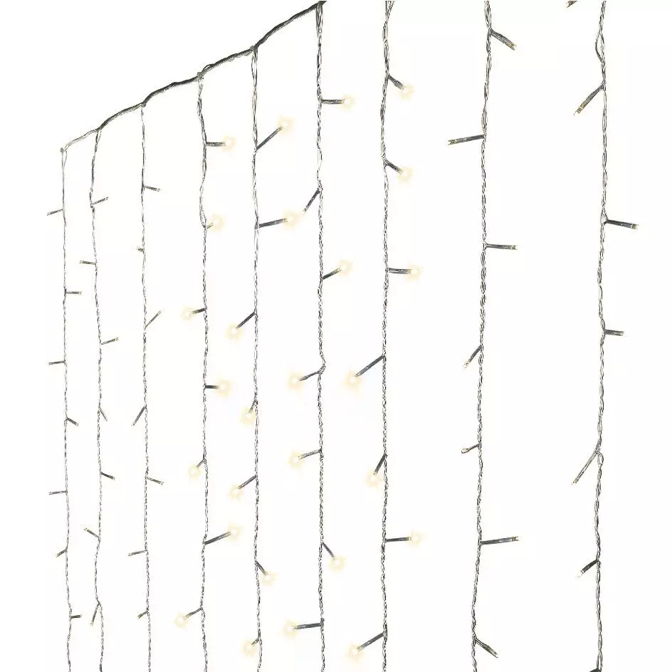 Rideau lumineux H1,50 m L2,25 m 240 LED Super chaser Blanc chaud