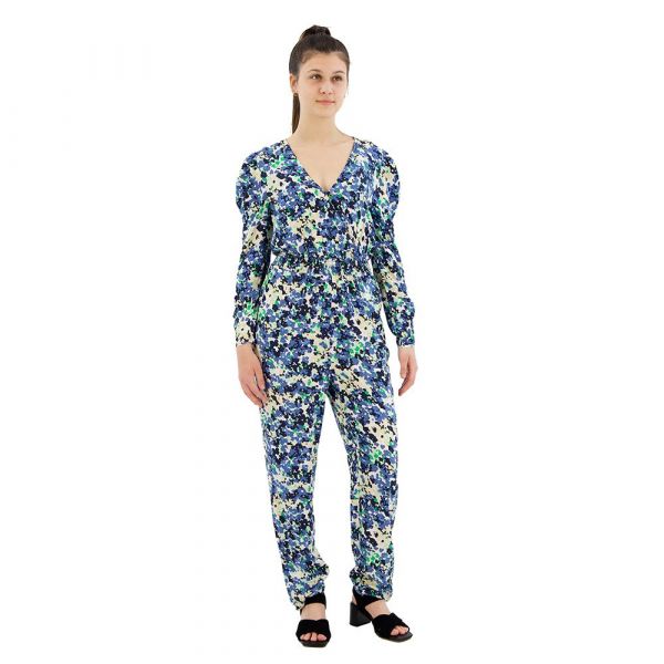 Pepe Jeans Casandra Print Jumpsuit Azul L Mulher