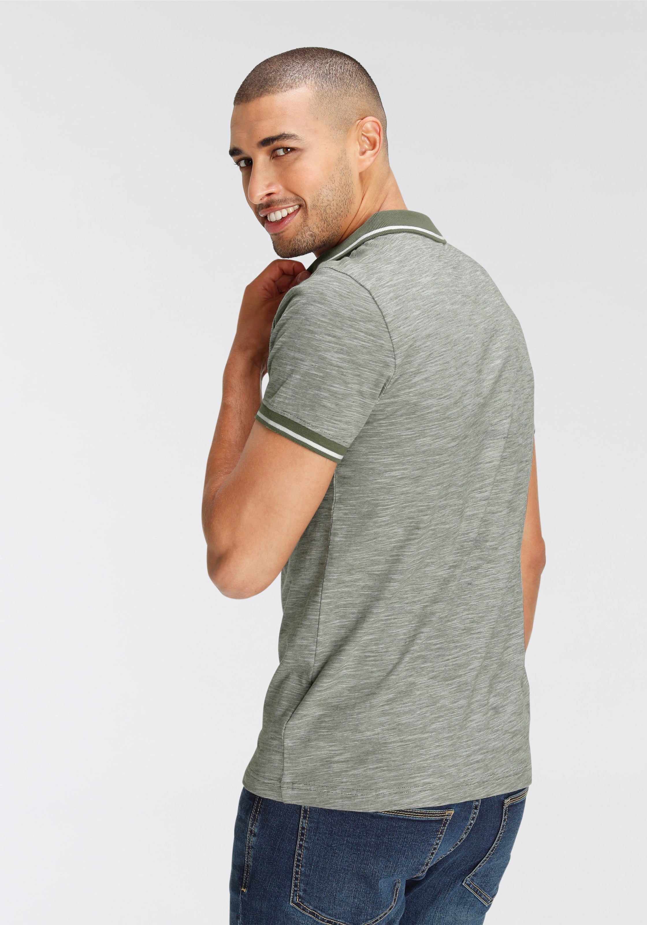 AJC Poloshirt , Kurzarm,  schmal geschnitten,  Polokragen,  ideal für Sportarten