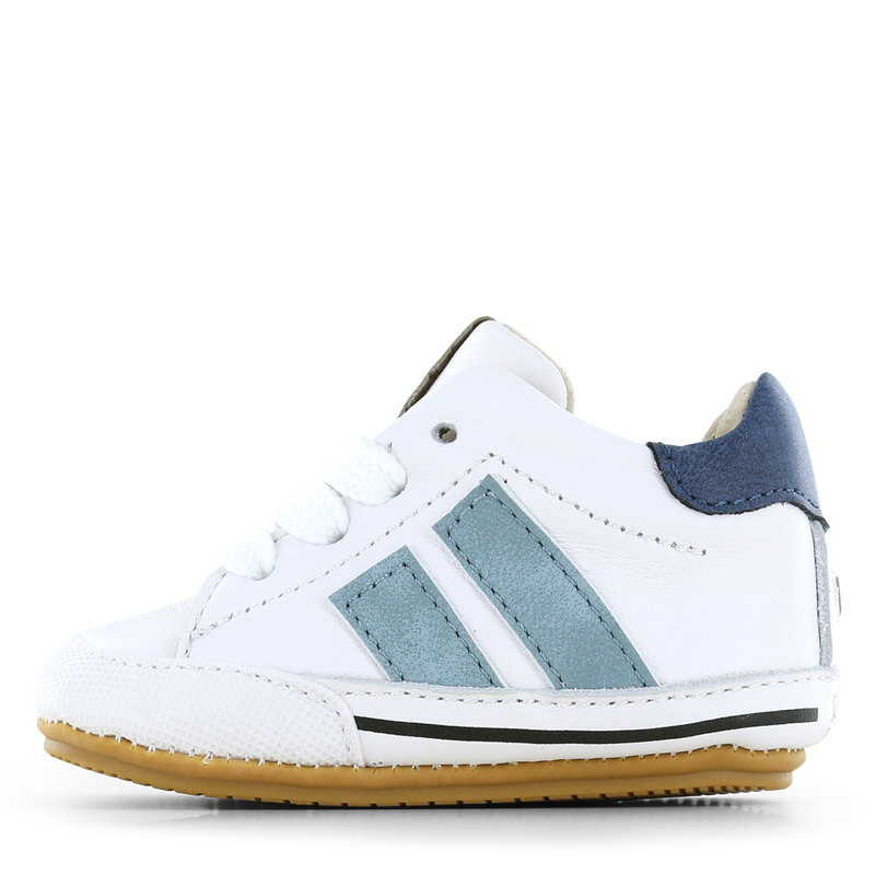 Shoesme wit-blauw BABY-PROOF® schoentje Leer | Jongens schoenen