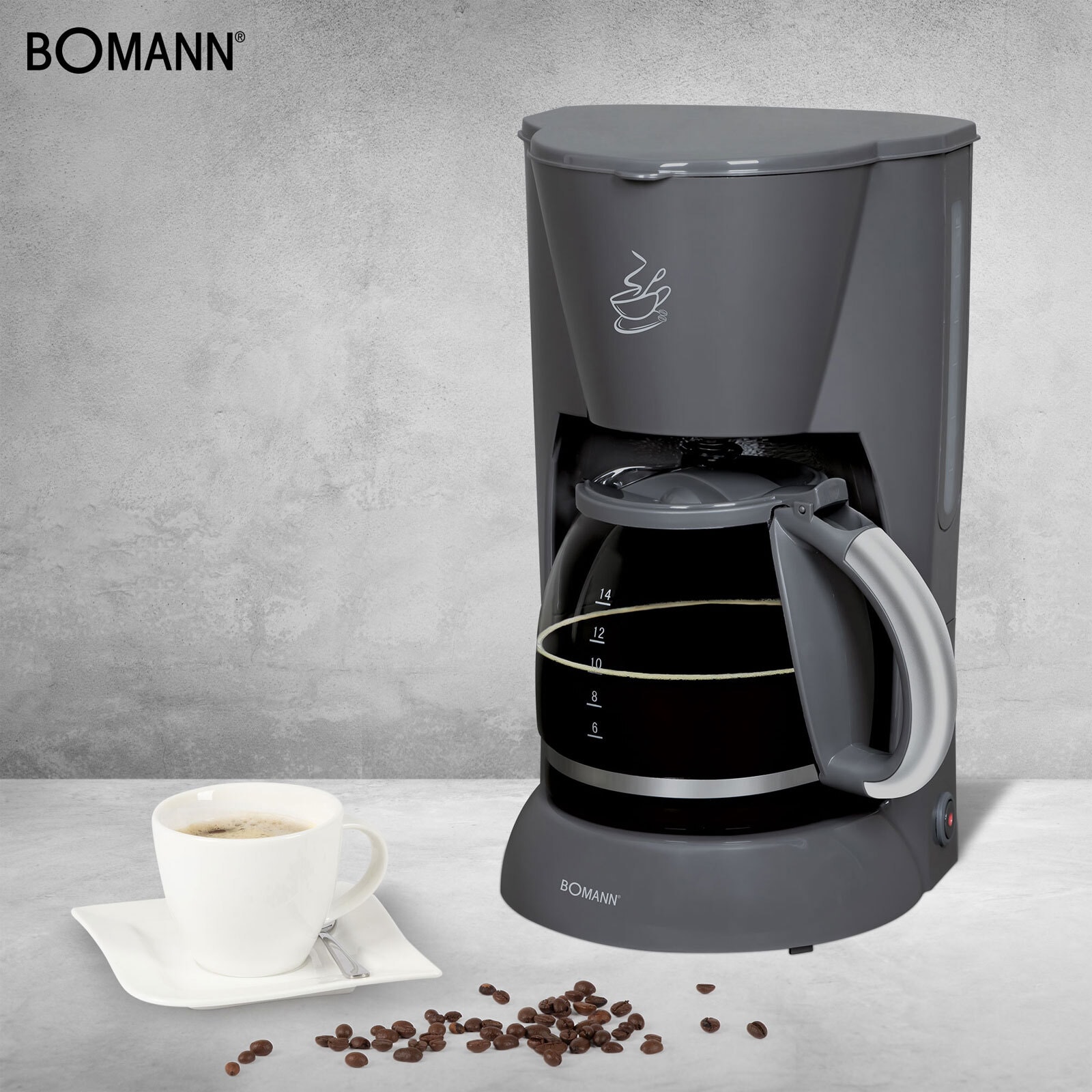 BOMANN Kaffeemaschine KA 183 CB 900 W grau