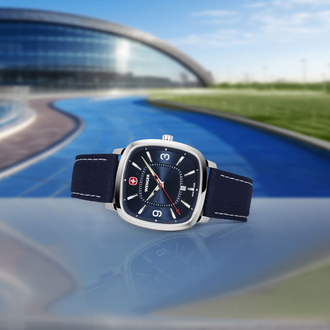 Wenger Vintage Sport Ø 37mm Blau / Silbrig
