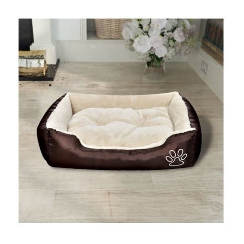 Cama acolchoada marrom para cães Vidaxl