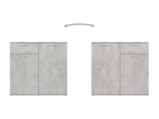 Buffet Gris béton 160x36x75 cm Aggloméré