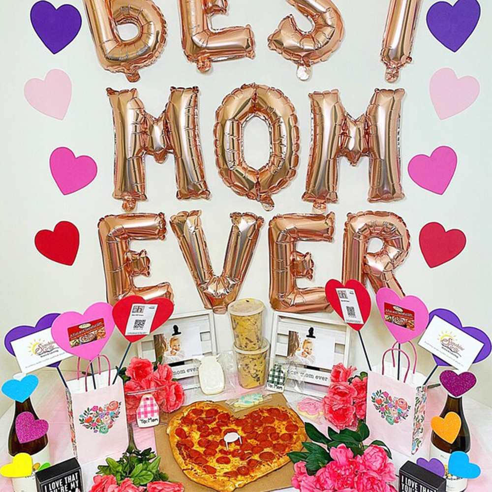 (40cm) Best Mom Ever Ballon Girlande Party Dekoration Muttertag Folienballons - Gold