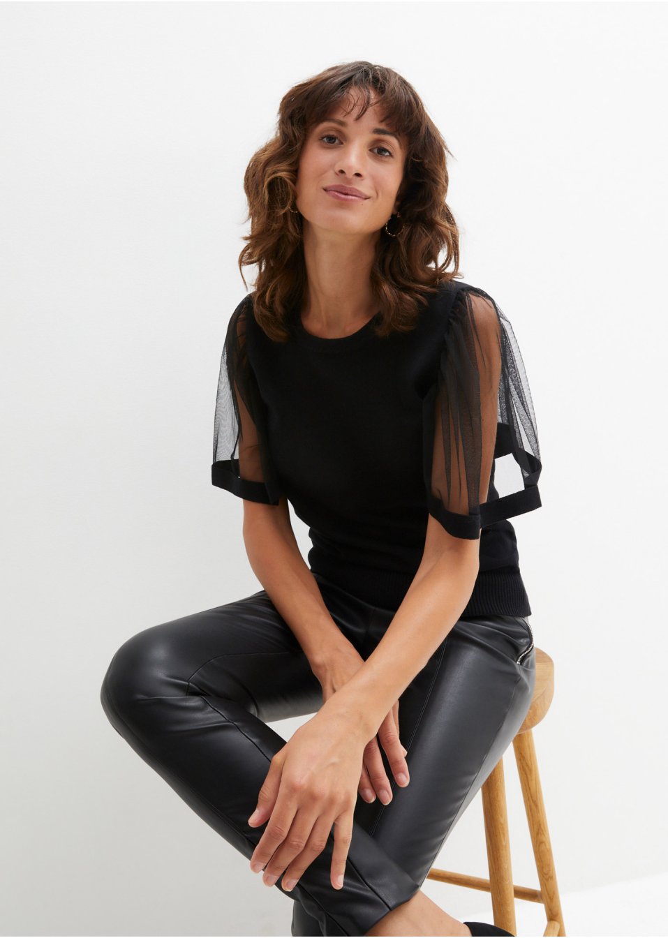 Pull avec manches en mesh