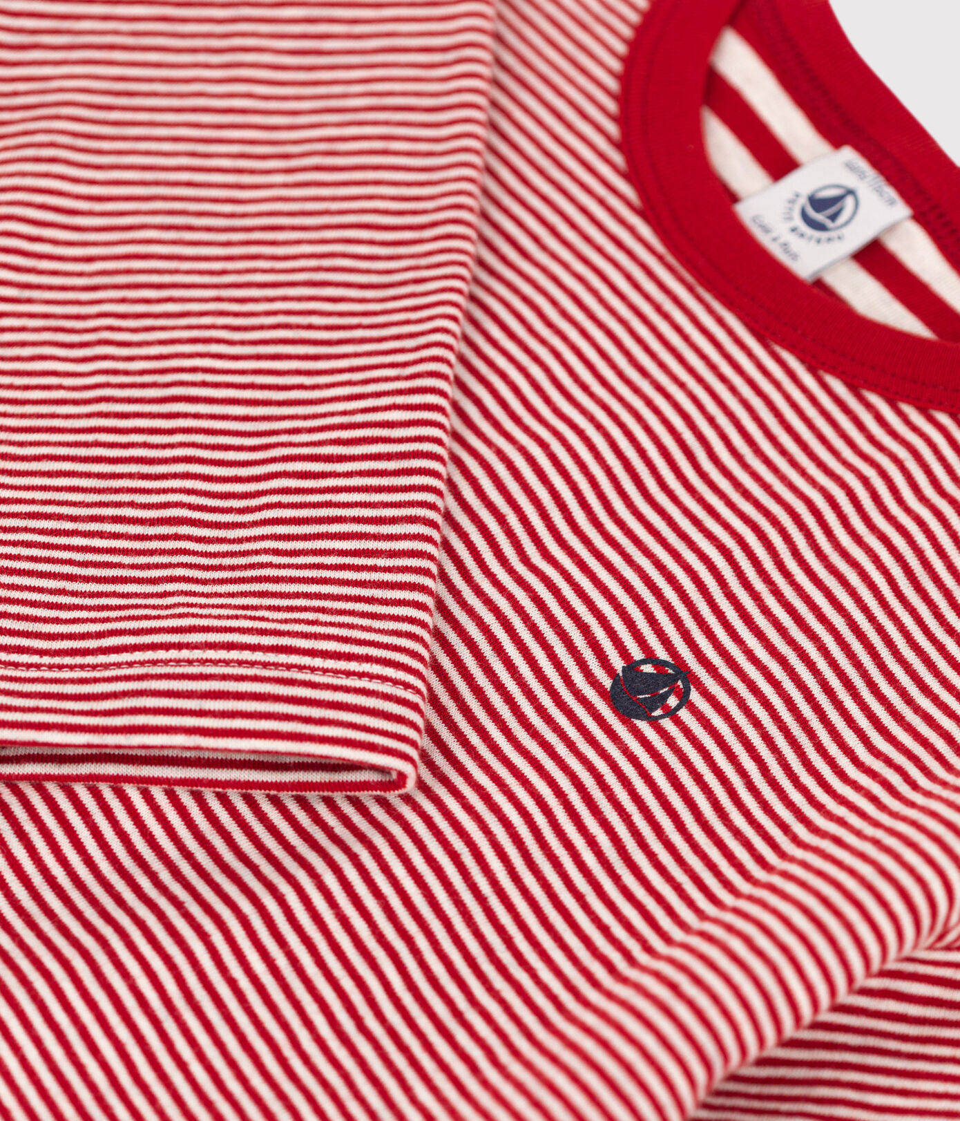 Tee-shirt manches longues en tubique enfant fille / garçon