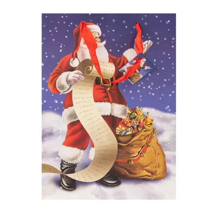 Idena Geschenktasche Weihnachten Santa Liste 23cm FSC-Mix