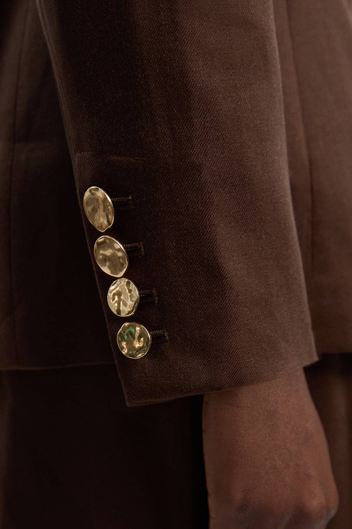 KarenMillen Blazer Ajusté en Lin à Simple Boutonnage