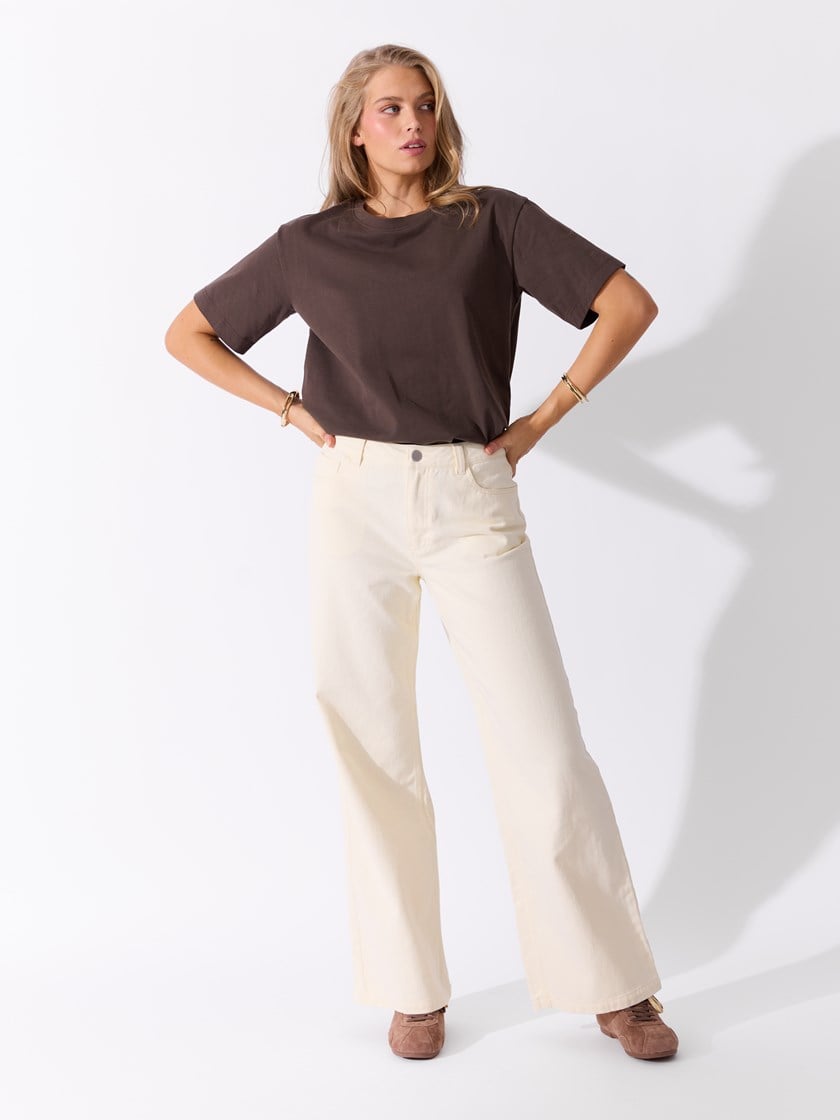 Estelle wide bukse Transparent Yellow
