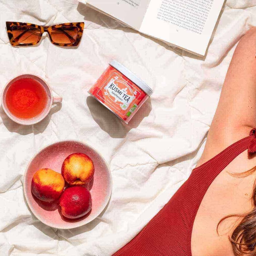 AquaSummer-Infusion hibiscus, pêche, abricot Boîte 100 g