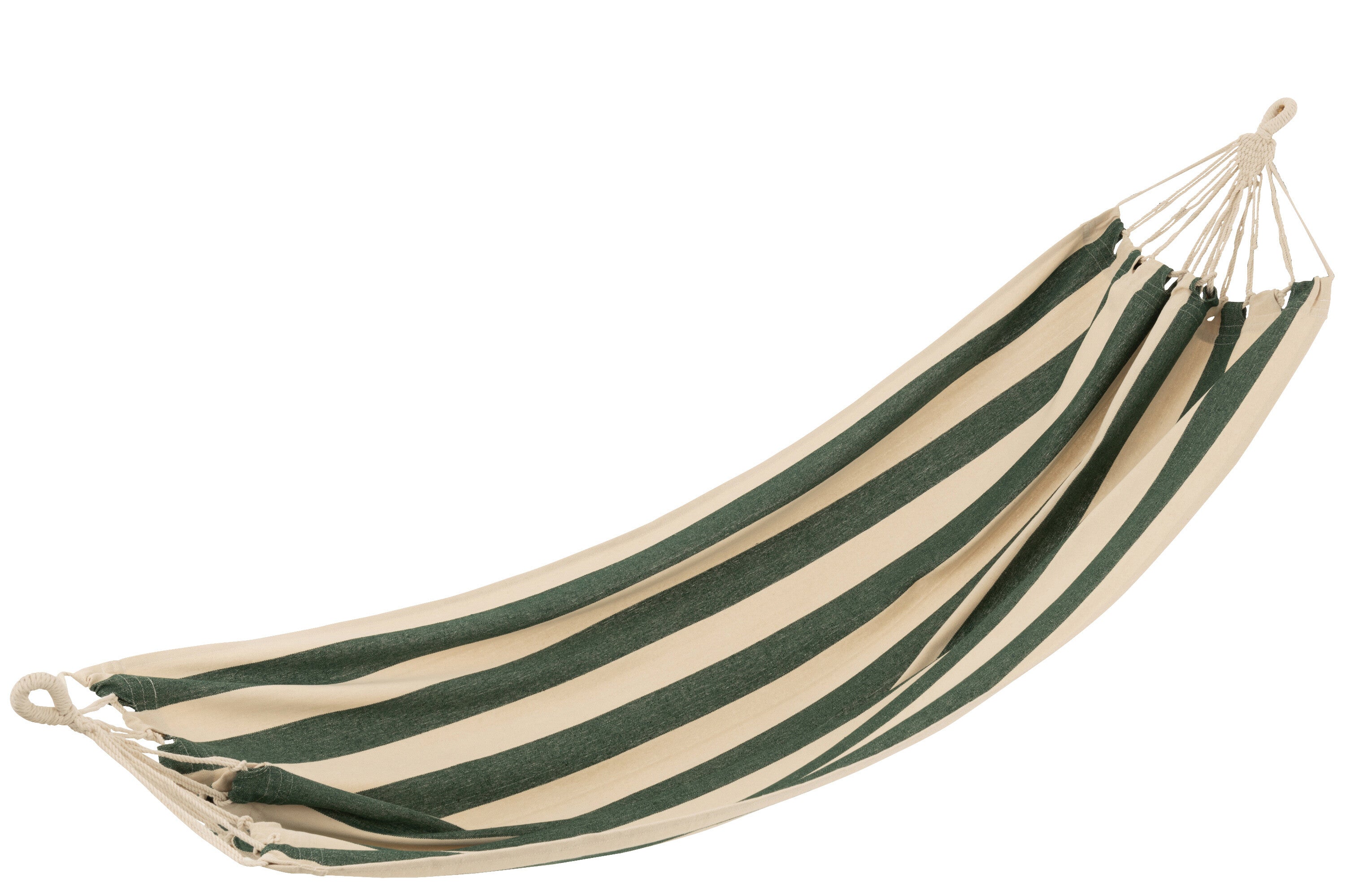J-Line hangmat Brede Strepen - katoen|polyester - donkergroe