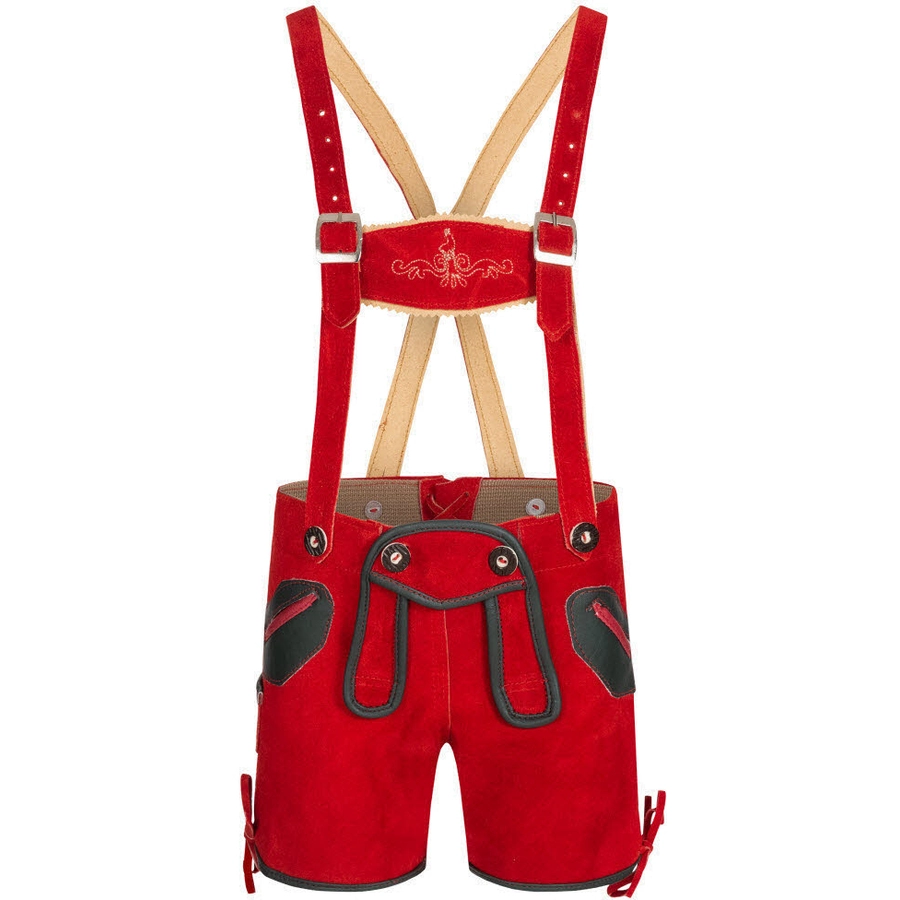 Nübler Kinderlederhose kurz Reddi Rot