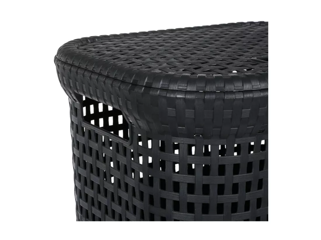 Panier à linge 60L Gris L 42 x P 33 x H 57 cm