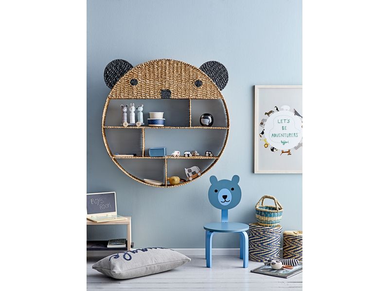 Bloomingville Bücherregal Ghalia Natur, Bankuan-Gras Regal für Kinder