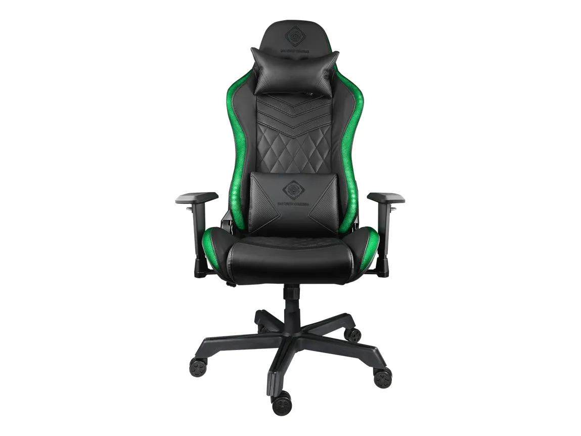 DELTACO GAMING GAM-080 - Spillestol - ergonomisk - armstøtter - T-formet - vippe - drejeled - kunstig læder - sort, RGB