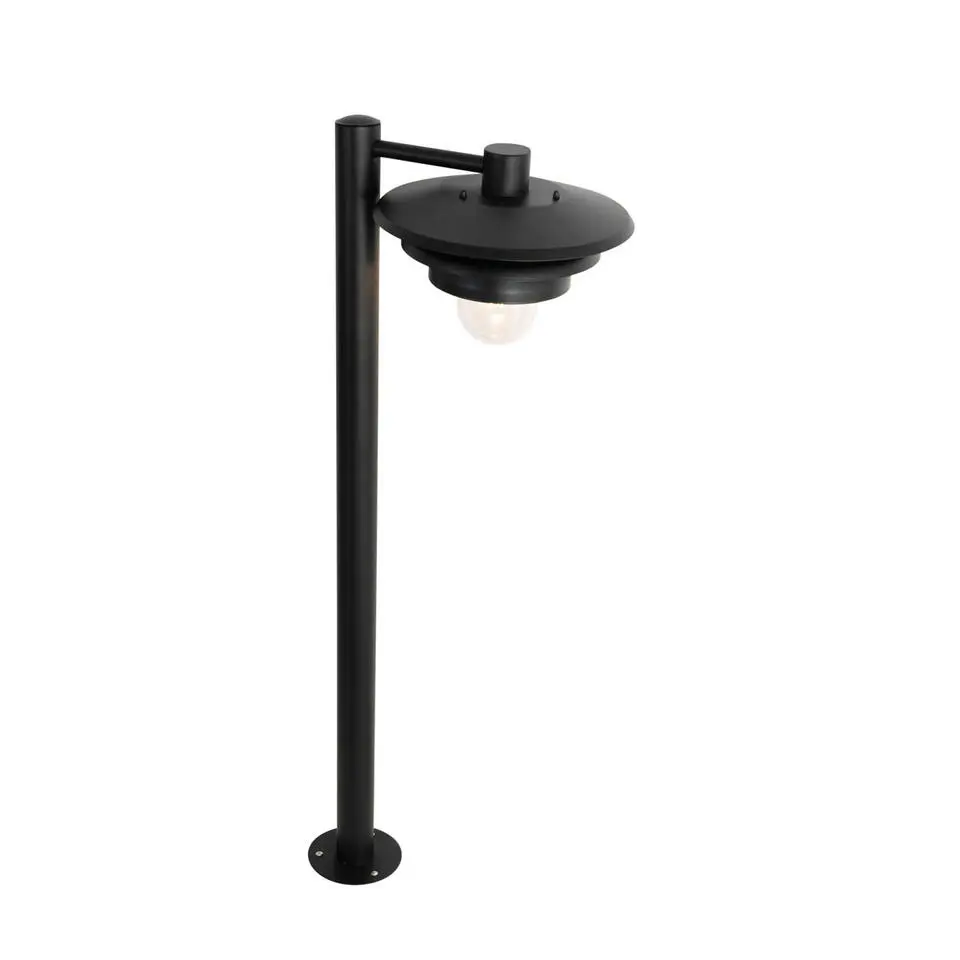 Qazqa staande buitenlampen morty zwart e27