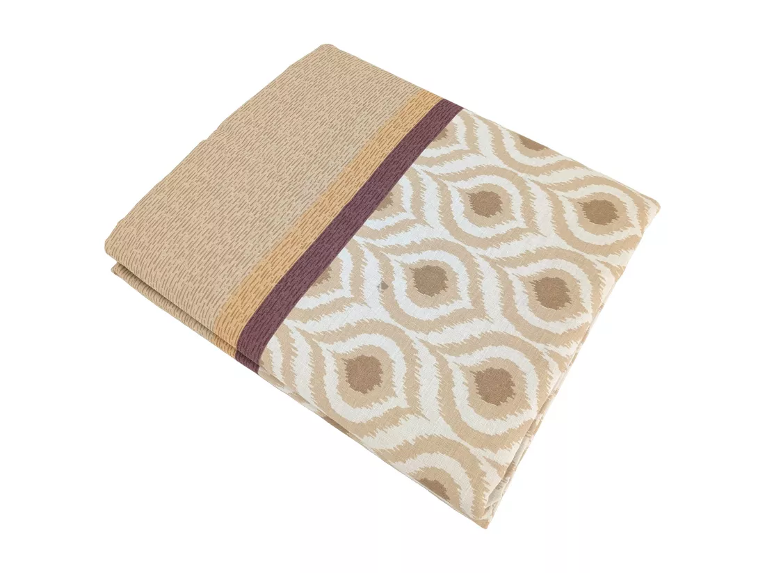 Drap plat 180x290 cm coton INOUK rose/beige