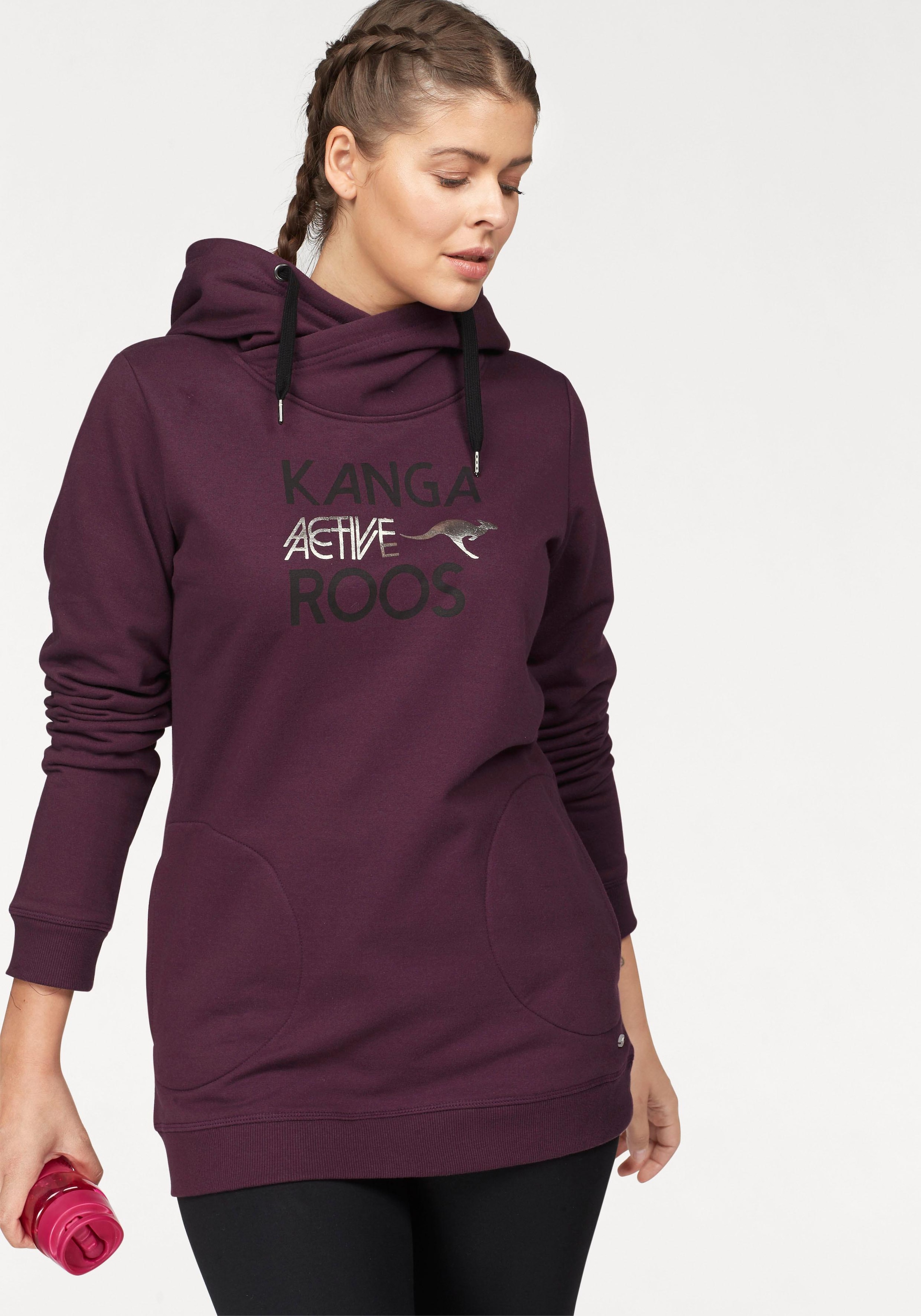 KangaROOS Sweatshirt , lange Ärmel,  figurumspielende Passform, grosse Grössen