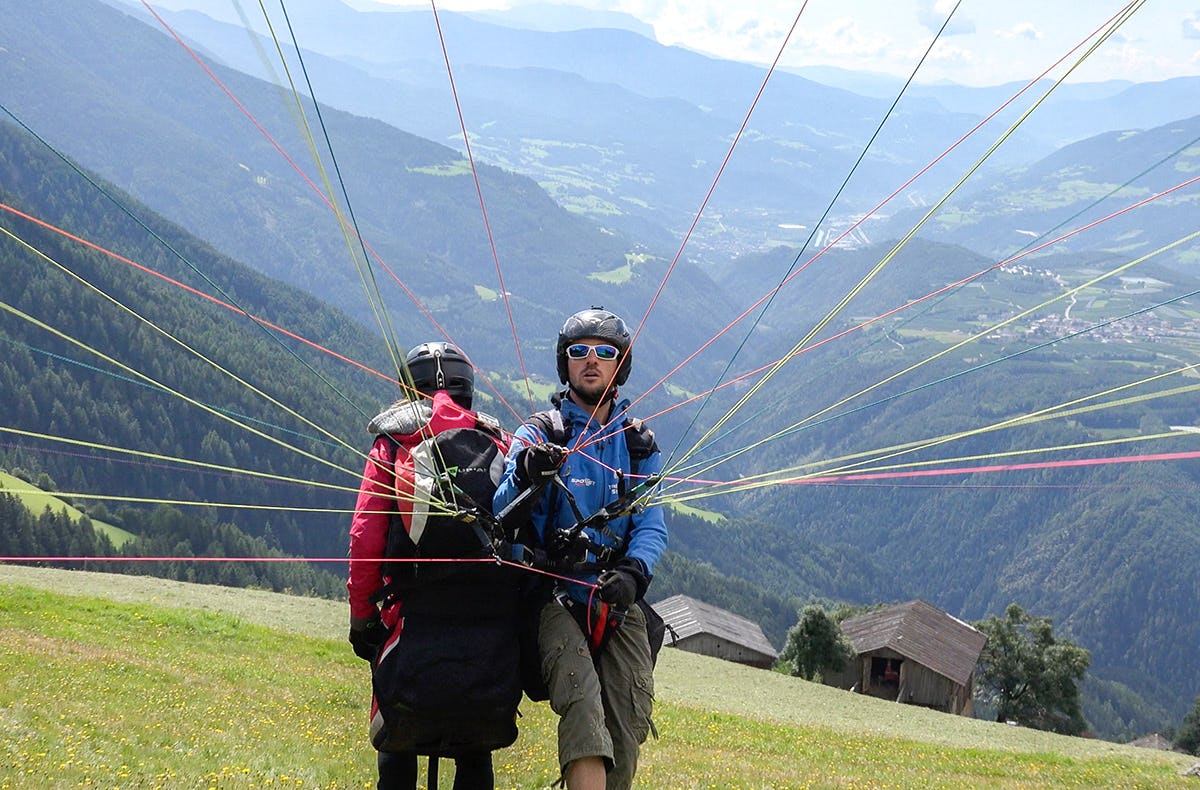 Gleitschirm Tandemflug Meransen als Geschenk