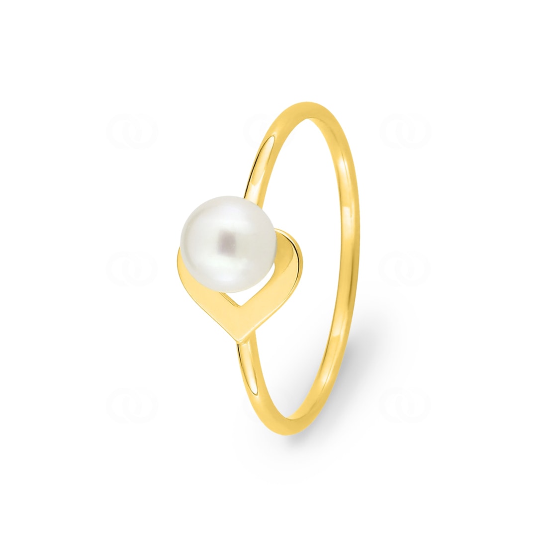 Ring 750/18 K Gelbgold mit Süsswasserzuchtperle 5.0mm