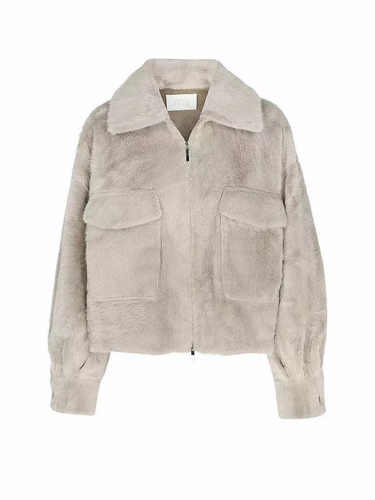 PRIDE TO BE Jacke in Felloptik VANA beige