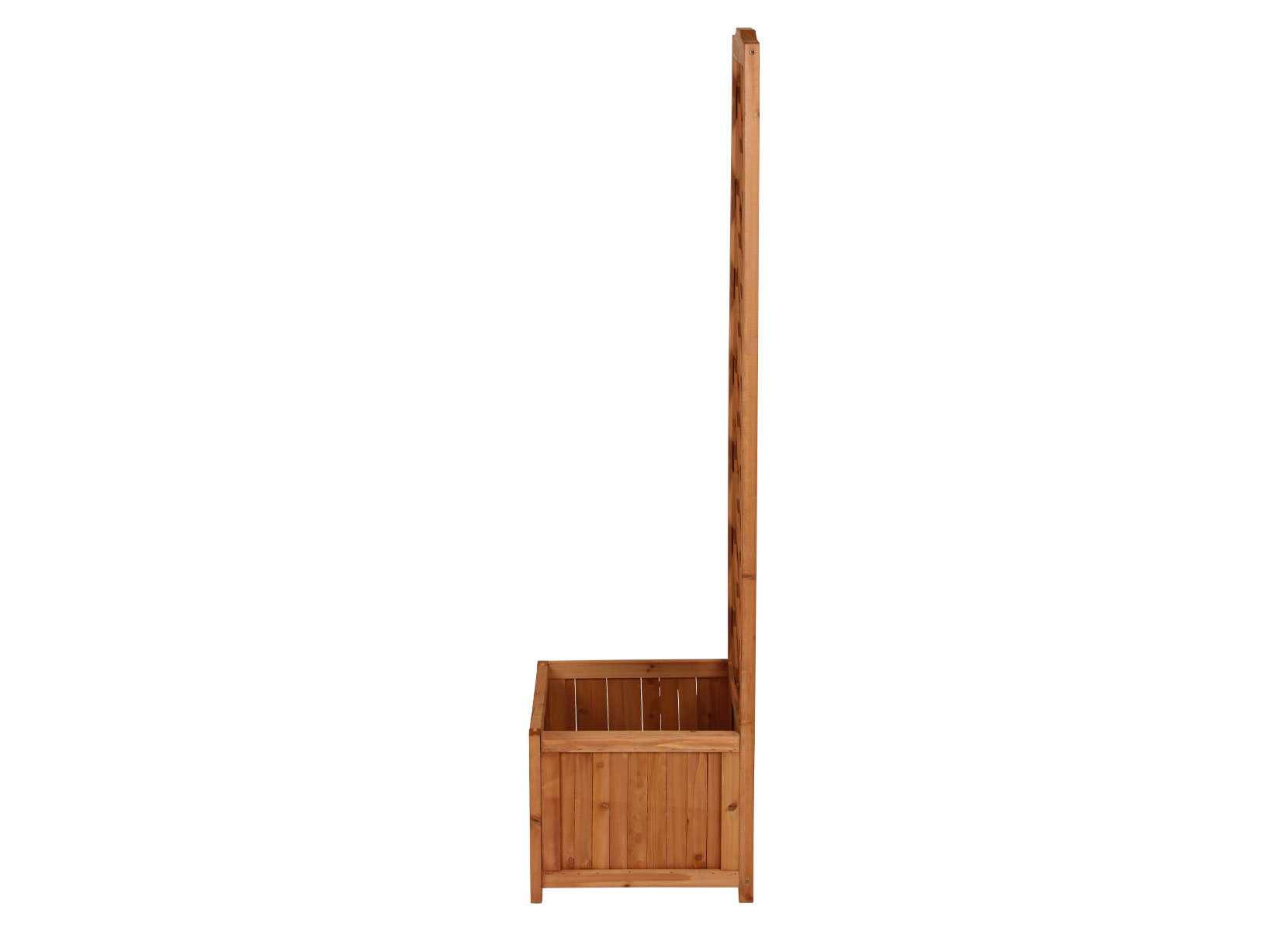 Pflanzkübel mit Rankhilfe aus Holz 38x38x146cm Natur