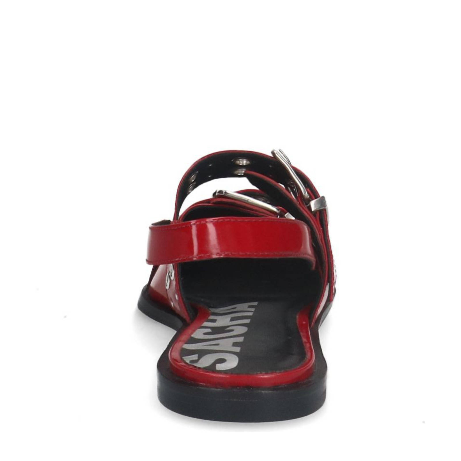 Sacha leren slingback loafers rood