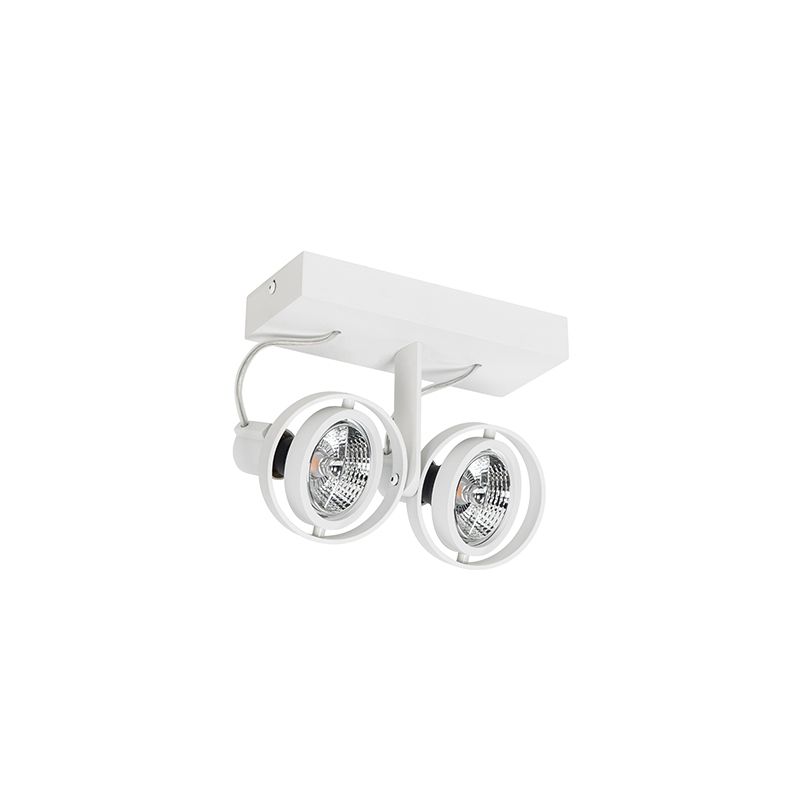 Moderne plafondspot wit 2-lichts GU10 70mm - Master