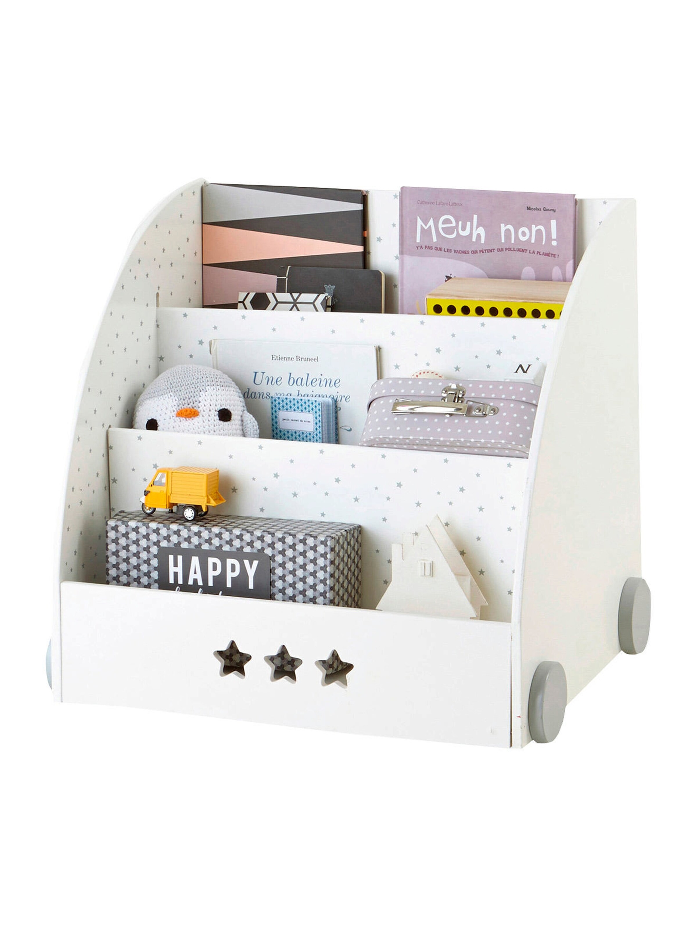 Vertbaudet Bücherregal SIRIUS für Kinderzimmer weiß/grau