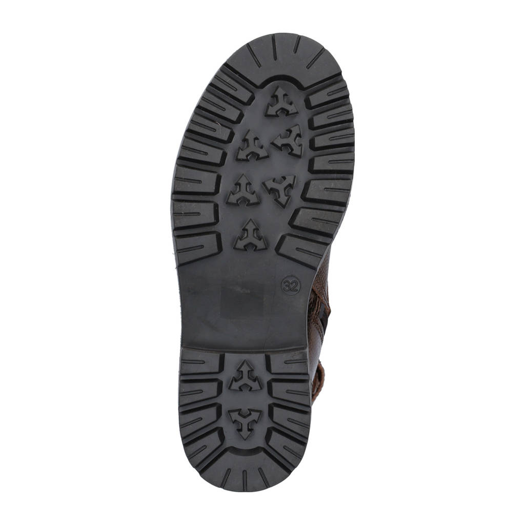 Nelson Kids leren veterboots brons