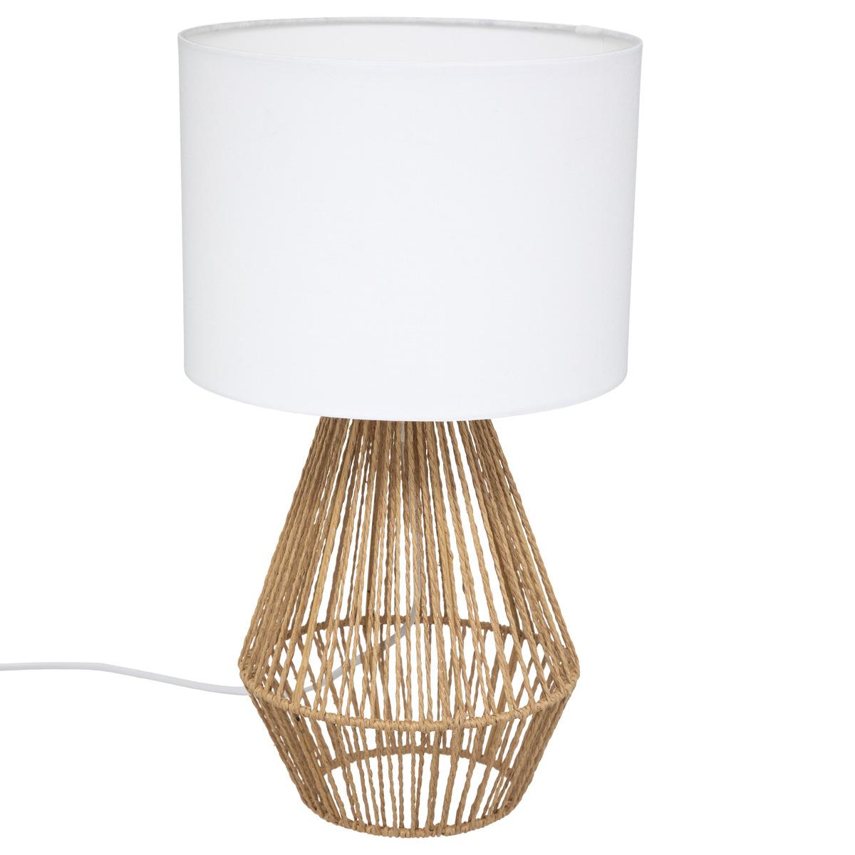 LAMPE DROITE LILA NATUREL H.40CM