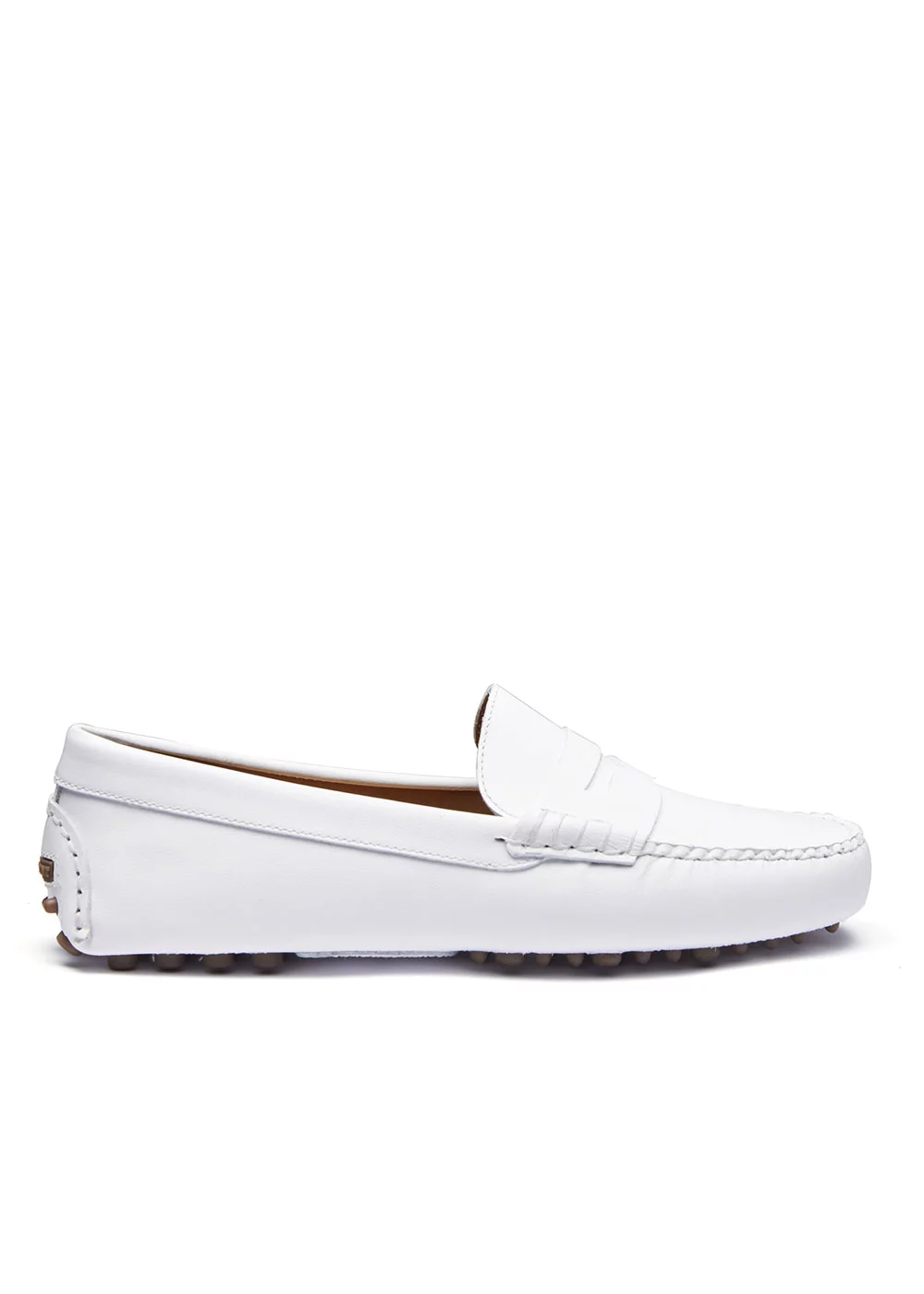MOCASSIN DRIVER CUIR BLANC